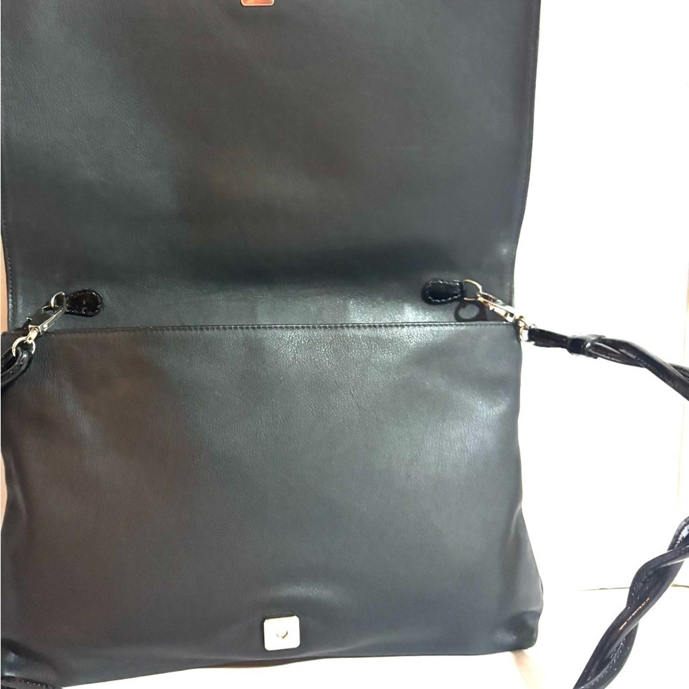 Fendi vintage 2007 LG borsa love leather black leather shoulder/ clutch bag l - Picture 3 of 15